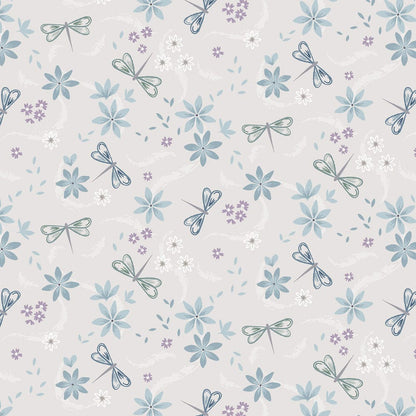 Pink Floral, Insects Lewis and Irene Fabric Lewis & Irene The Water Gardens - The Sewing Studio