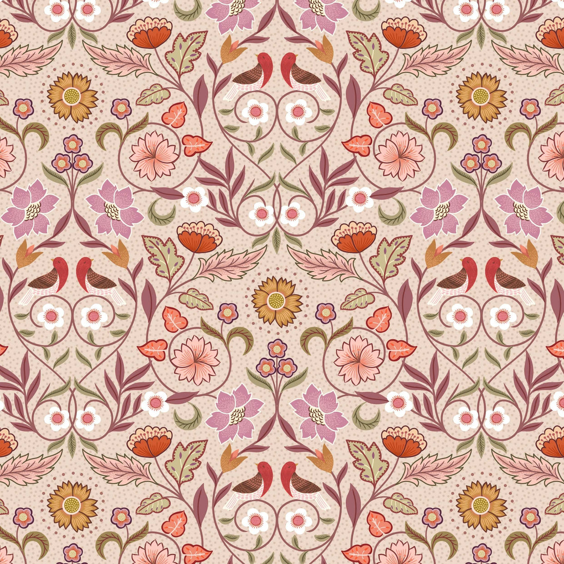 Multi-coloured Floral Lewis and Irene Fabric Extra Wide Lewis and Irene Wide Widths - The Sewing Studio