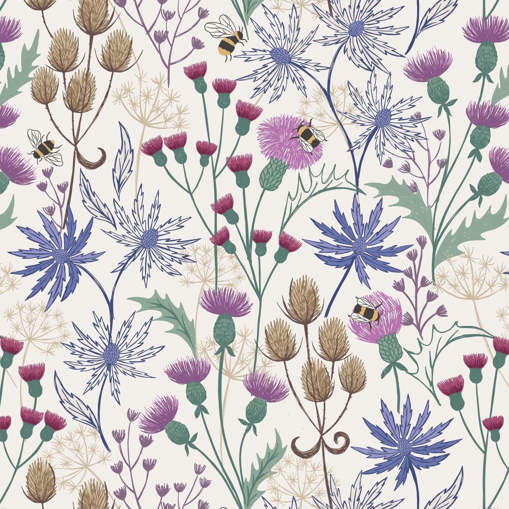 Multi-coloured Floral Lewis and Irene Fabric Extra Wide Lewis and Irene Wide Widths - The Sewing Studio
