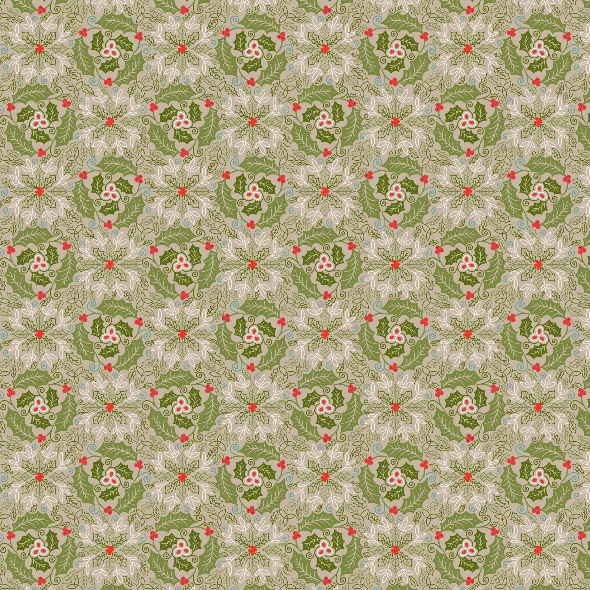 Multi-coloured Christmas Lewis and Irene Fabric Lewis & Irene Celtic Christmas Fabric - The Sewing Studio