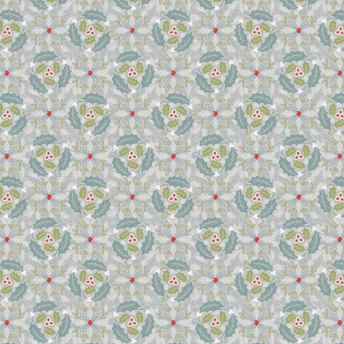 Multi-coloured Christmas Lewis and Irene Fabric Lewis & Irene Celtic Christmas Fabric - The Sewing Studio