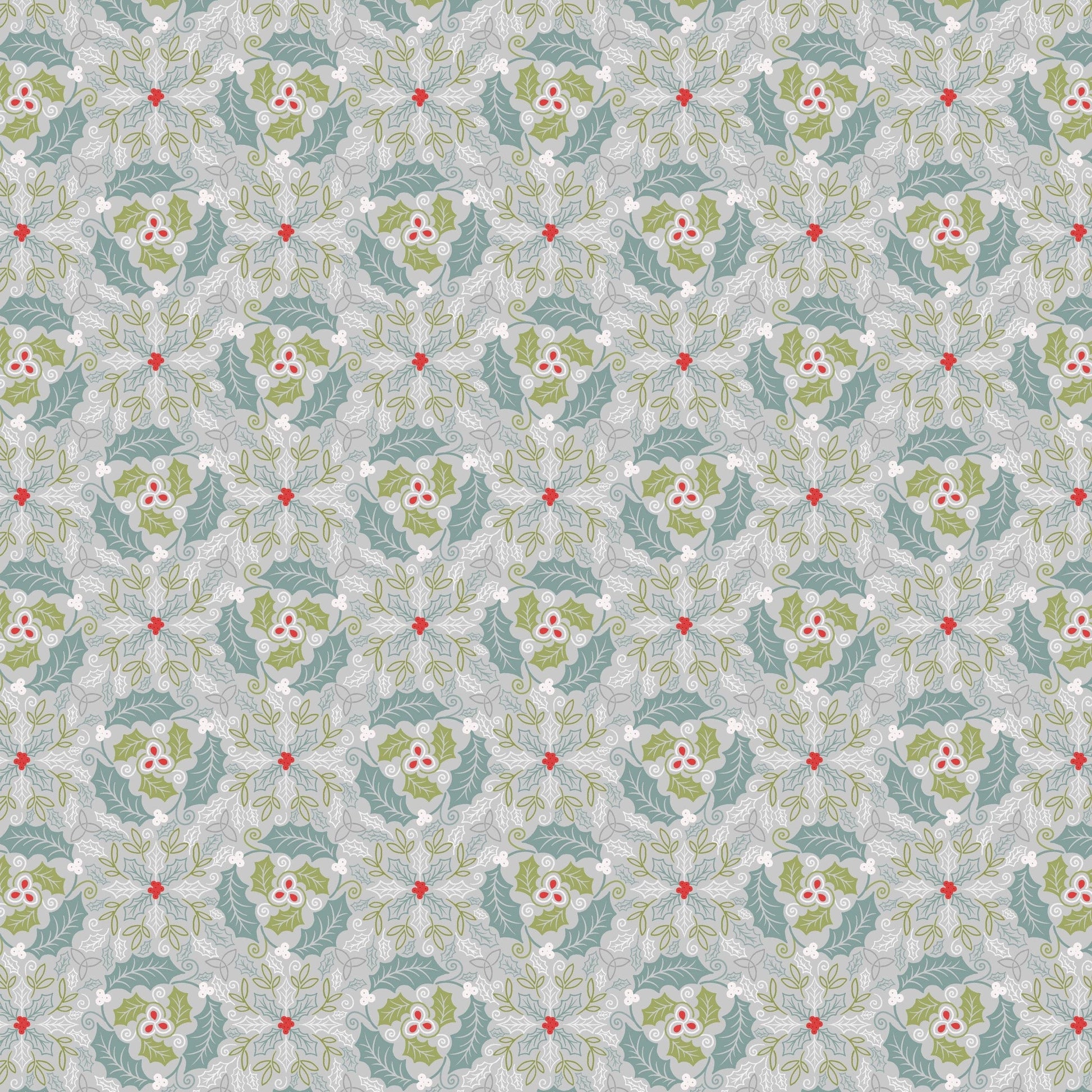 Multi-coloured Christmas Lewis and Irene Fabric Lewis & Irene Celtic Christmas Fabric - The Sewing Studio