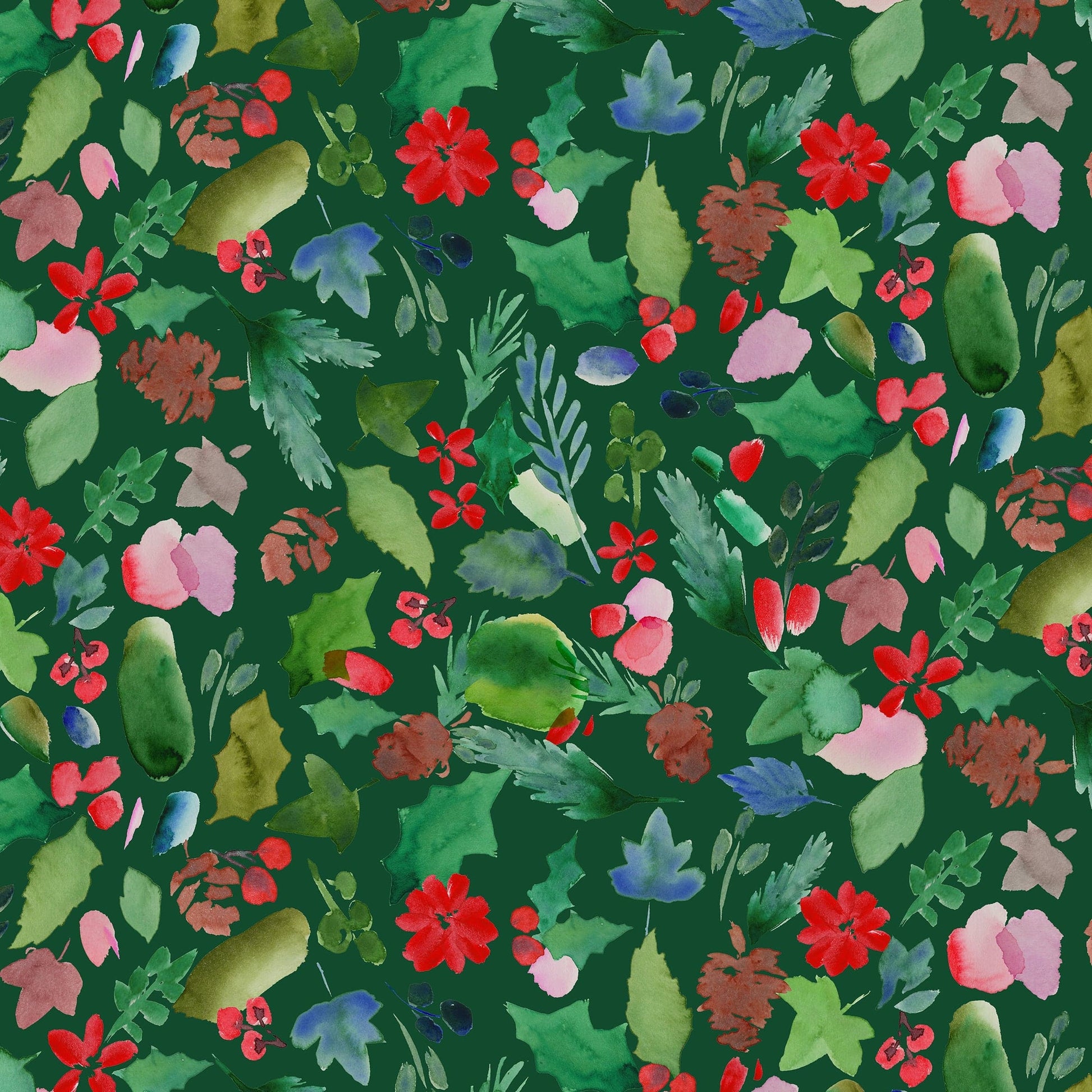 Multi-coloured Christmas Lewis and Irene Fabric Lewis & Irene Merry Happy Christmas - The Sewing Studio
