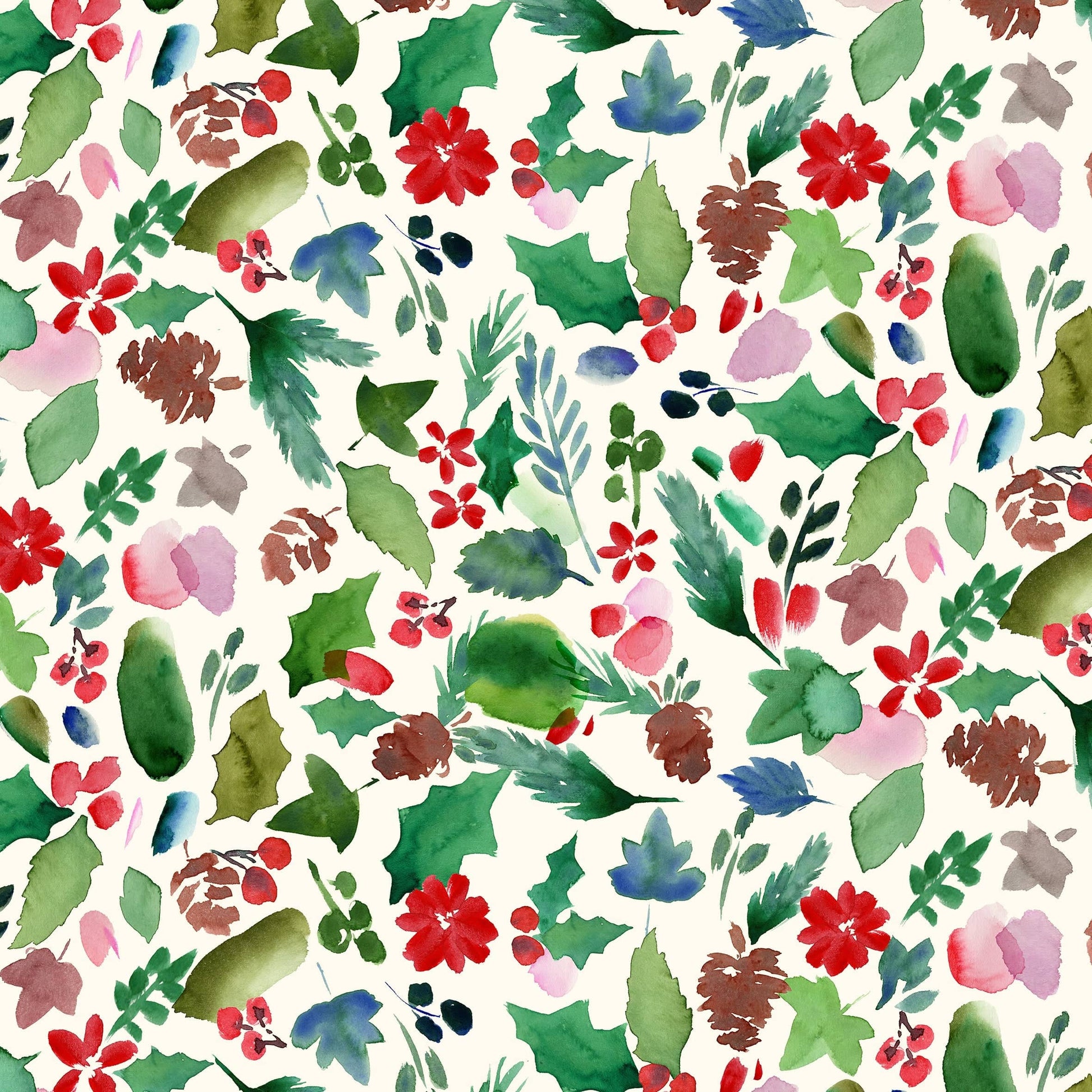 Multi-coloured Christmas Lewis and Irene Fabric Lewis & Irene Merry Happy Christmas - The Sewing Studio
