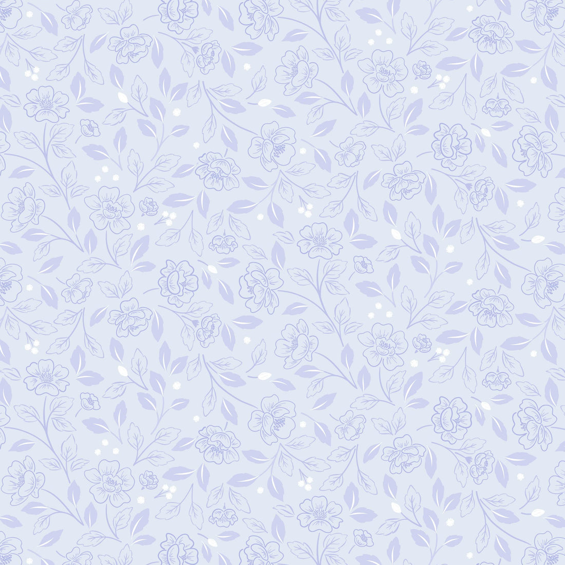 Blue Floral Lewis and Irene Fabric Lewis and Irene Floral Heritage - The Sewing Studio