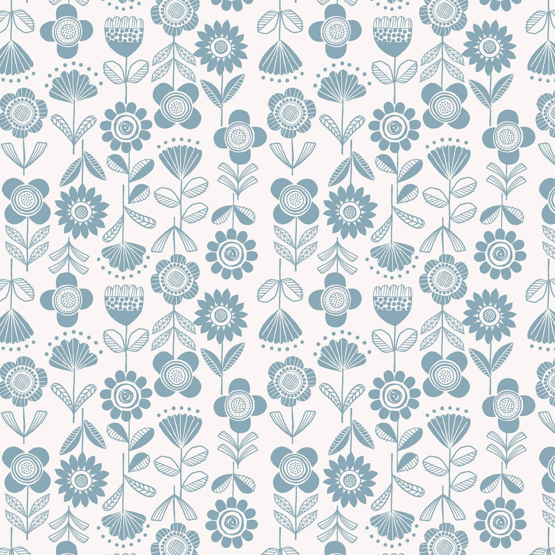 Blue Floral Lewis and Irene Fabric Lewis and Irene Jaynie - The Sewing Studio