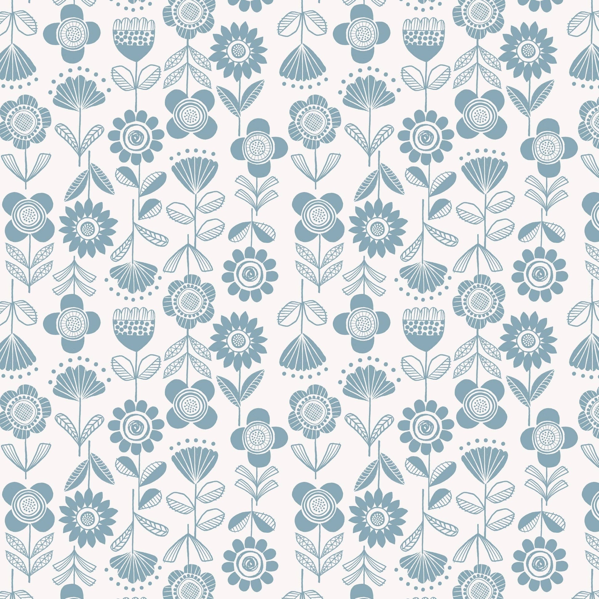 Blue Floral Lewis and Irene Fabric Lewis and Irene Jaynie - The Sewing Studio