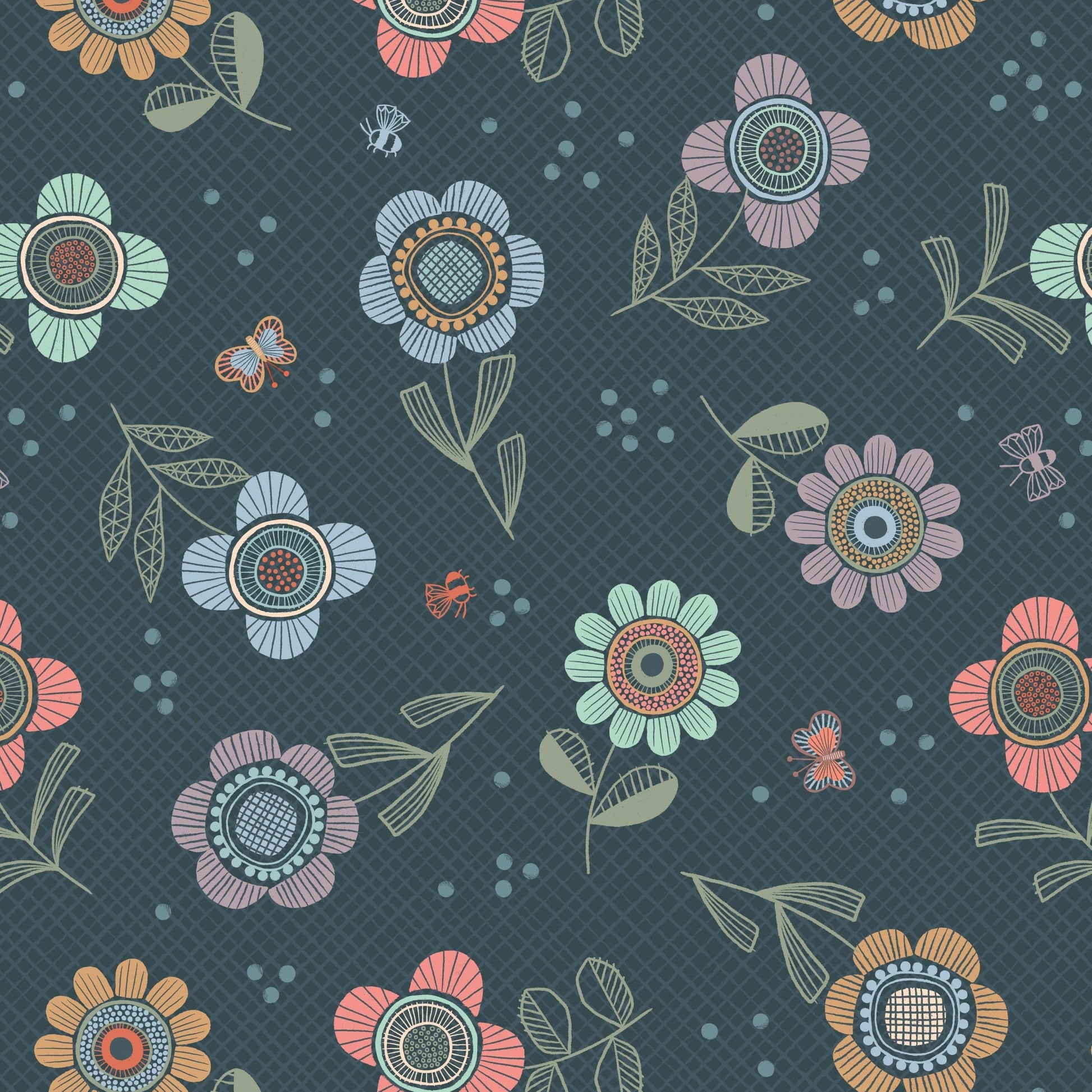 Multi-coloured Floral Lewis and Irene Fabric Lewis and Irene Jaynie - The Sewing Studio