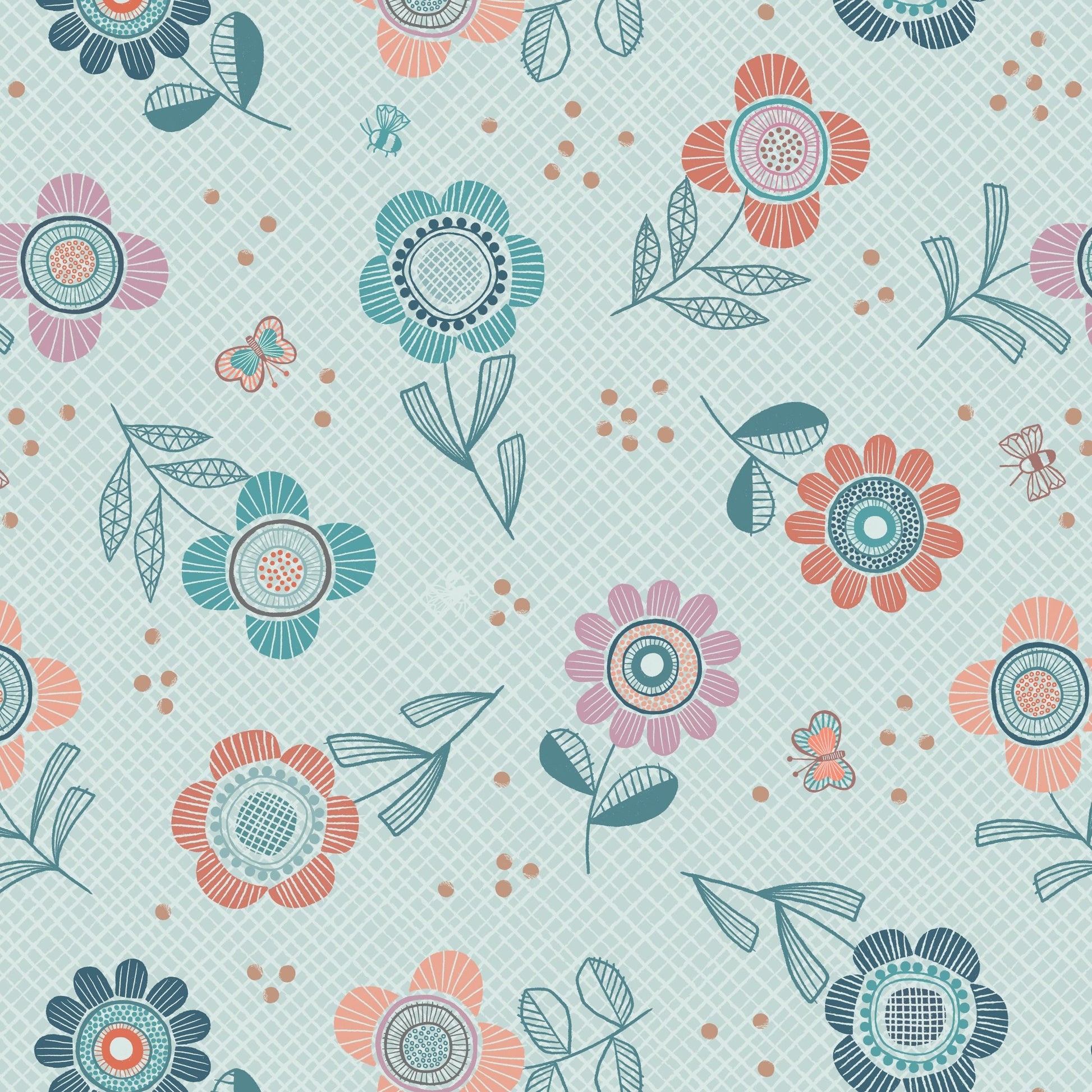 Multi-coloured Floral Lewis and Irene Fabric Lewis and Irene Jaynie - The Sewing Studio