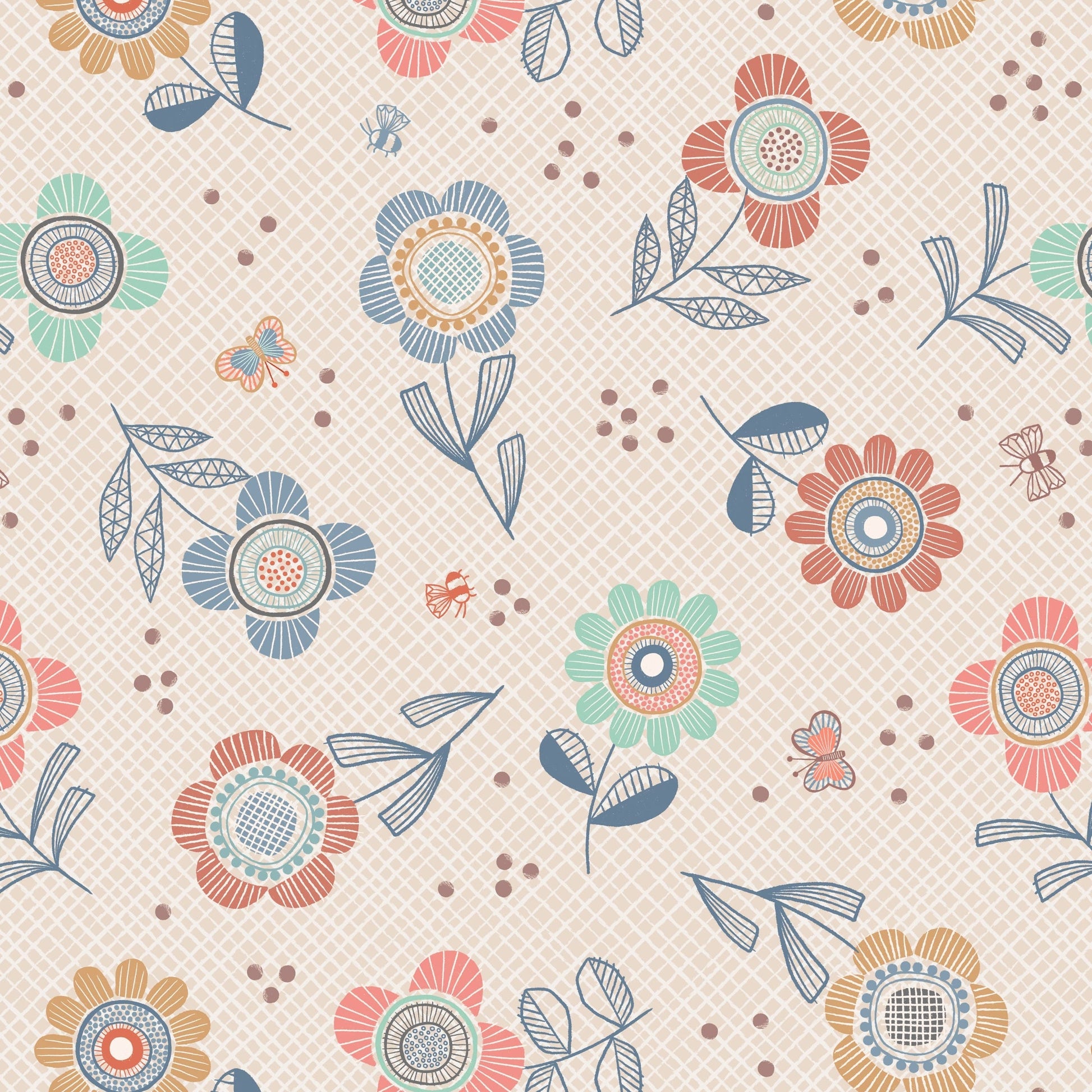 Multi-coloured Floral Lewis and Irene Fabric Lewis and Irene Jaynie - The Sewing Studio