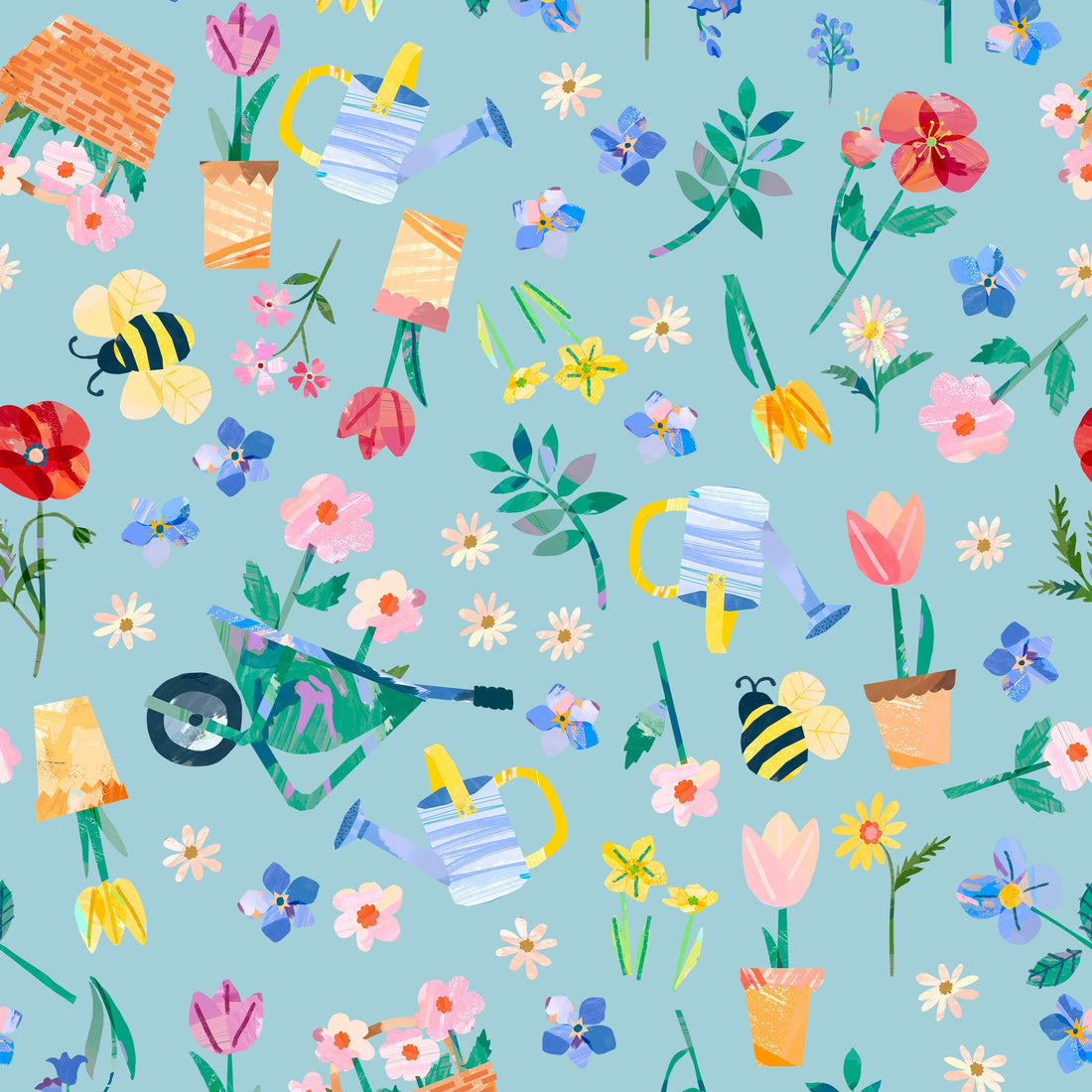 Lewis and Irene Fabric Lewis and Irene Flower Market by Wee Blue Bell  - The Sewing Studio