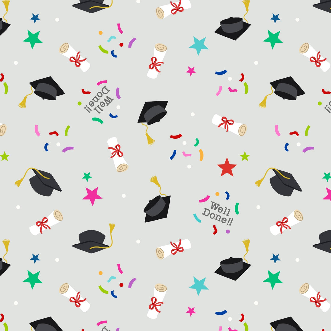 Multi-coloured Novelty Lewis and Irene Fabric Lewis & Irene Small Things Celebrations - The Sewing Studio