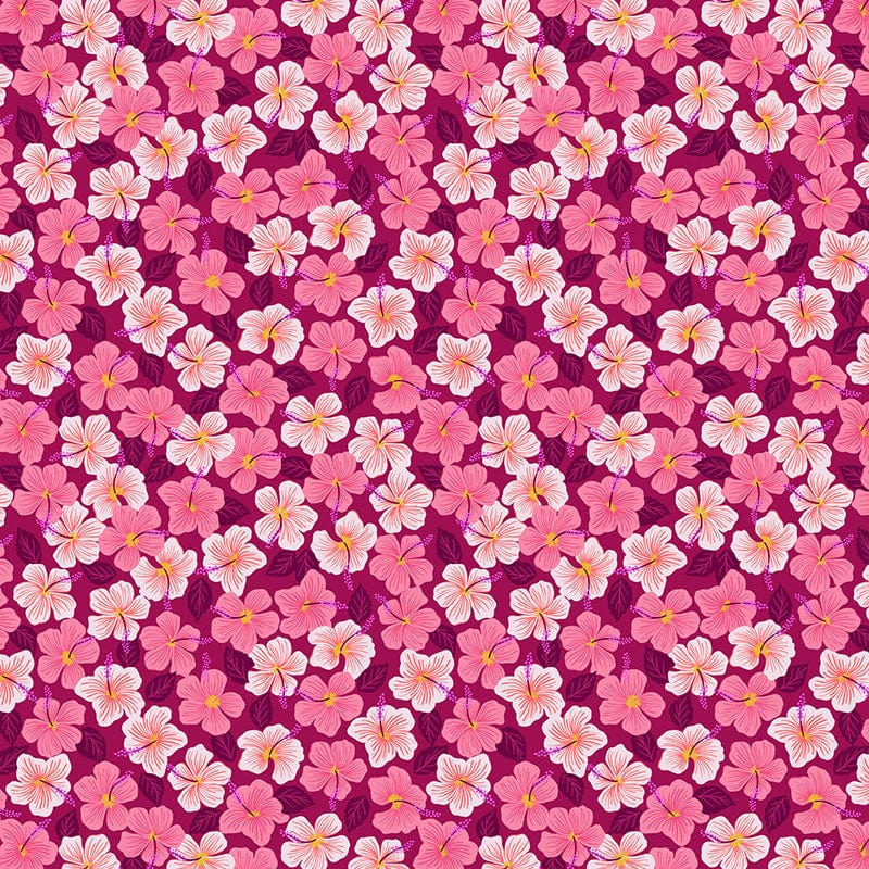Lewis and Irene Fabric Lewis and Irene Hibiscus Hummingbird  - The Sewing Studio