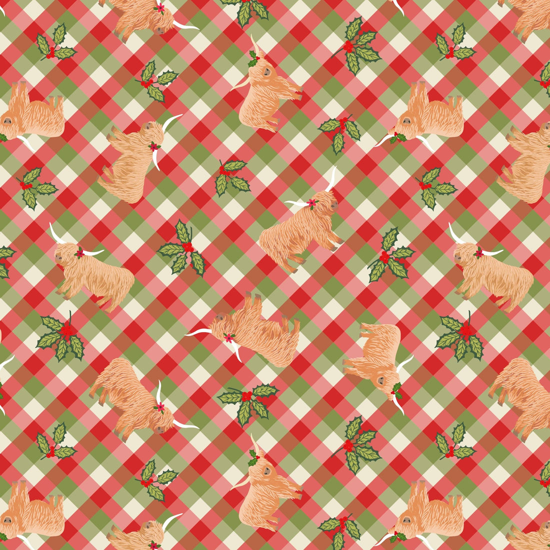 Multi-coloured Christmas Lewis and Irene Fabric Lewis & Irene Celtic Christmas Fabric - The Sewing Studio