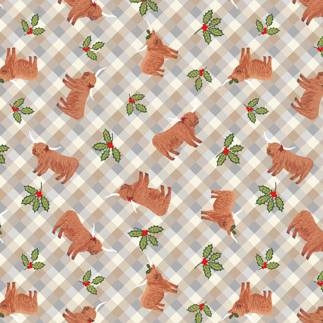 Multi-coloured Christmas Lewis and Irene Fabric Lewis & Irene Celtic Christmas Fabric - The Sewing Studio