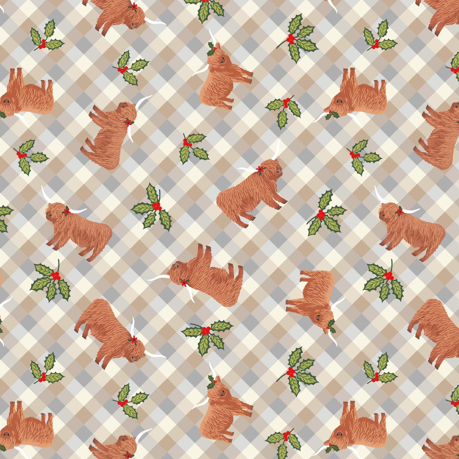 Multi-coloured Christmas Lewis and Irene Fabric Lewis & Irene Celtic Christmas Fabric - The Sewing Studio