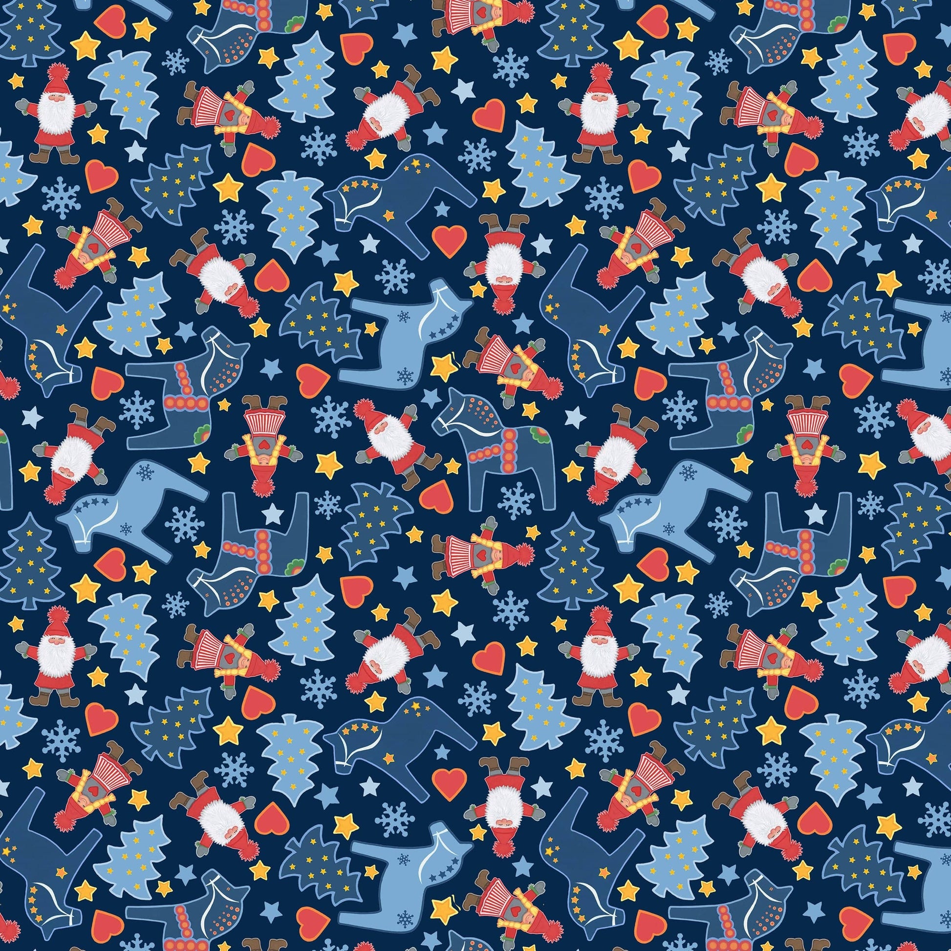 Lewis and Irene Fabric Lewis and Irene Christmas Fabric Tomtens Folklore Christmas  - The Sewing Studio
