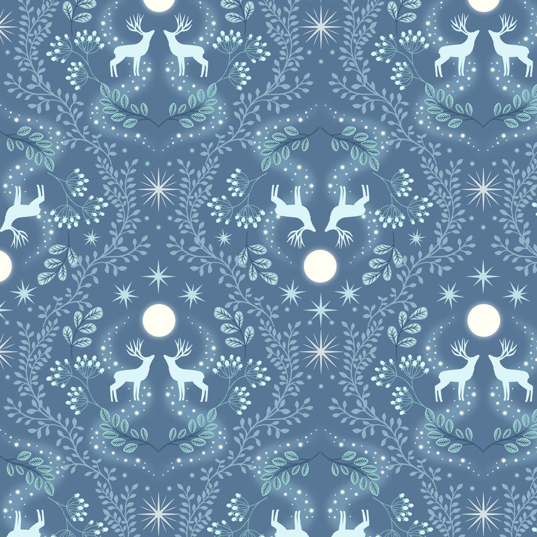 Lewis and Irene Fabric Lewis and Irene A Winters Moon Pearlescent Fabric  - The Sewing Studio