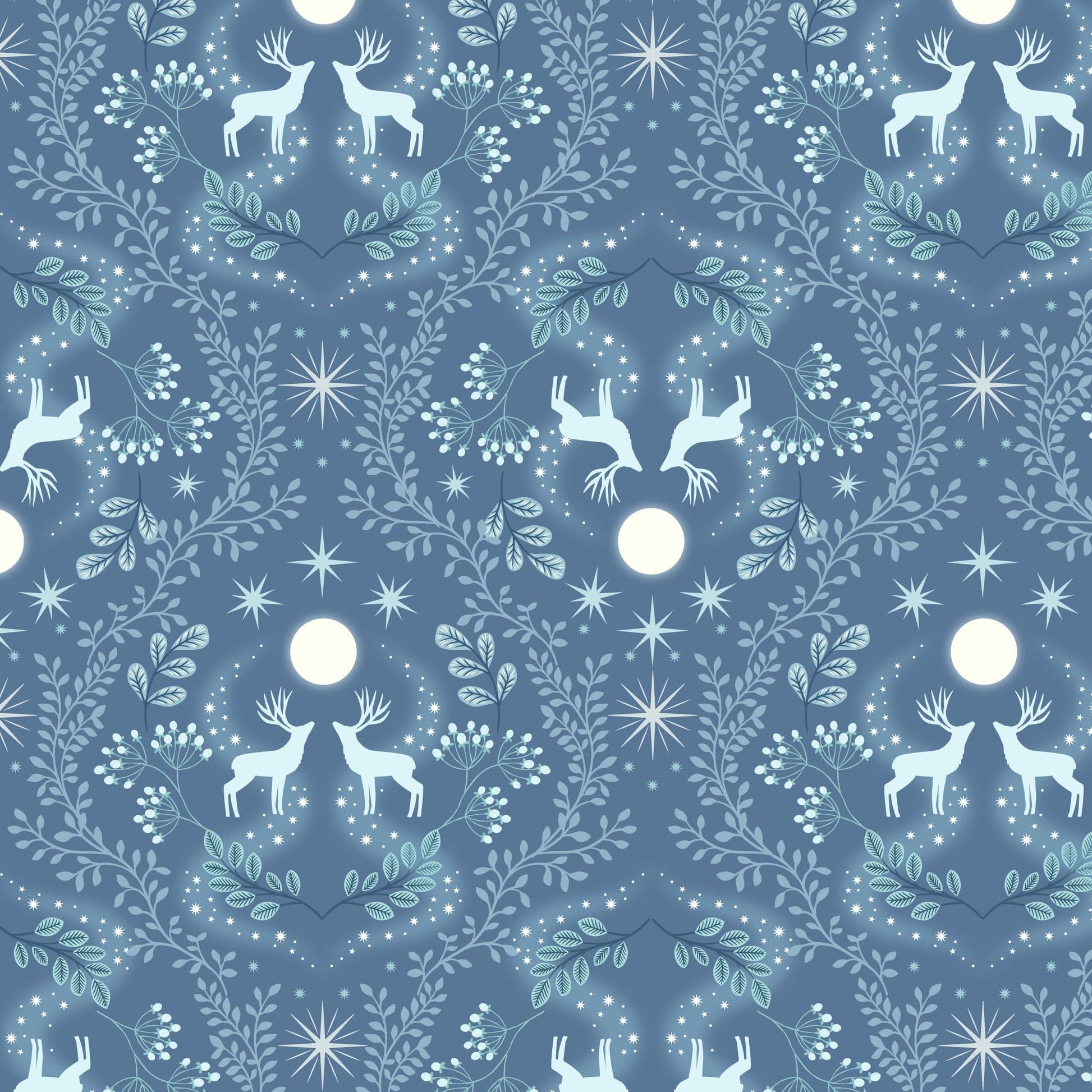 Lewis and Irene Fabric Lewis and Irene A Winters Moon Pearlescent Fabric  - The Sewing Studio