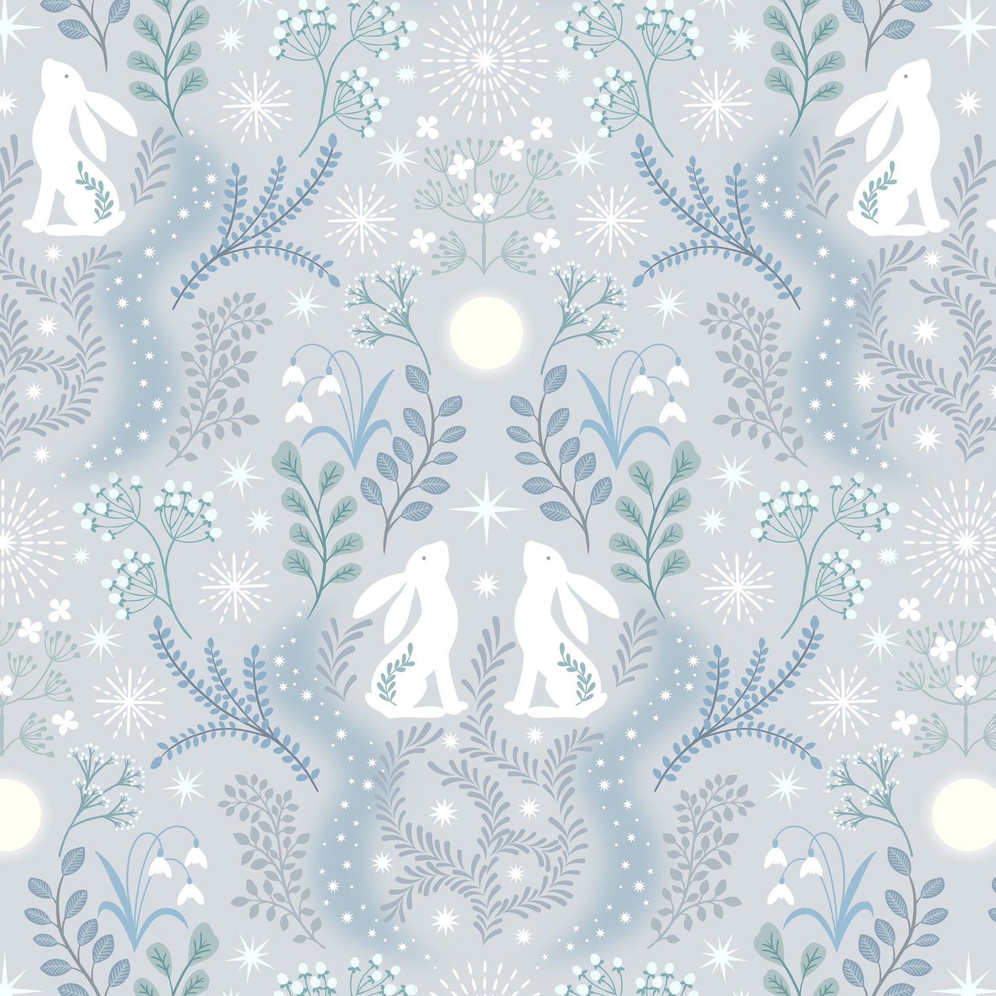 Lewis and Irene Fabric Lewis and Irene A Winters Moon Pearlescent Fabric  - The Sewing Studio