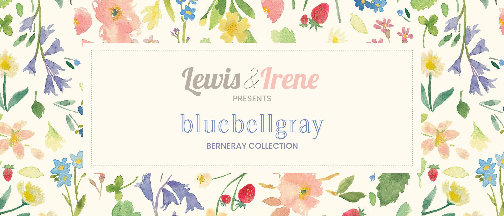 Lewis and Irene Fabric Lewis and Irene Bluebellgray Berneray Collection  - The Sewing Studio