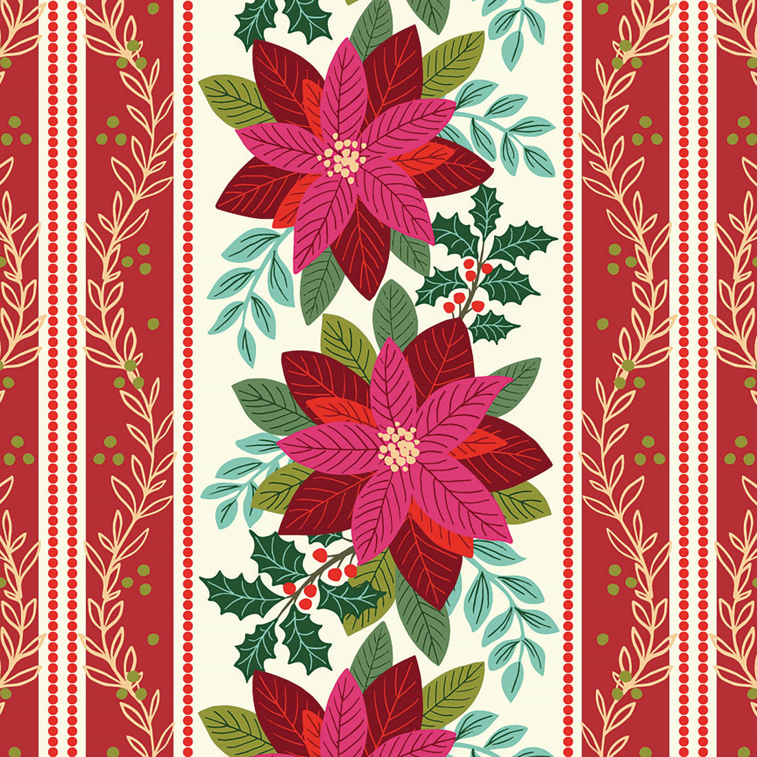Lewis and Irene Fabric Lewis and Irene Christmas Fabric All is Bright by Stuart Hillard  - The Sewing Studio