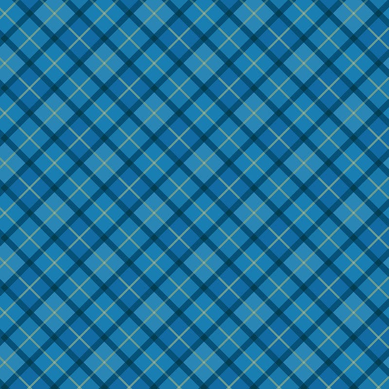 Lewis and Irene Fabric Lewis And Irene Small Things Celtic Inspired Check Blue SM74-1  - The Sewing Studio