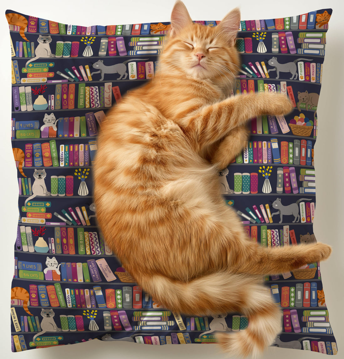 Lewis and Irene Fabric Lewis and Irene The Purrfect Book Club  - The Sewing Studio