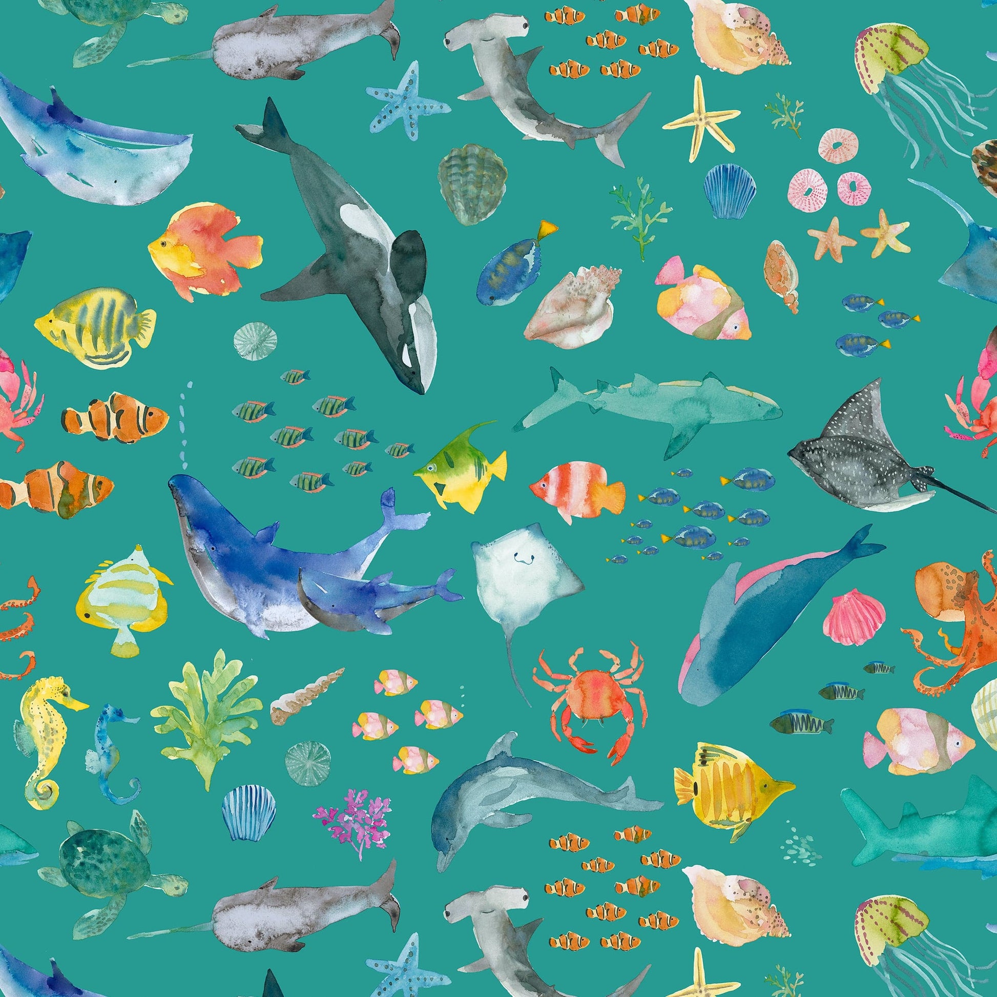 Lewis and Irene Fabric Lewis and Irene Under The Sea By Wee Blue Bell  - The Sewing Studio