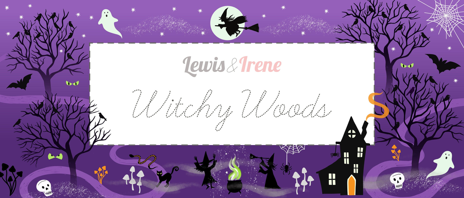 Lewis and Irene Fabric Lewis and Irene Witchy Woods Halloween Fabric  - The Sewing Studio