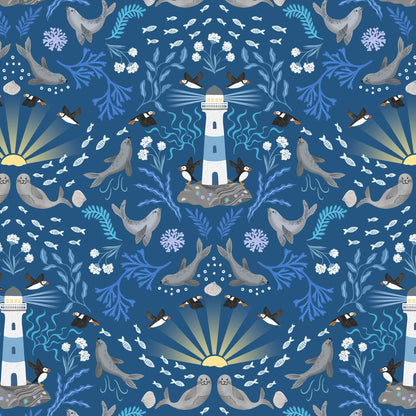 Lewis and Irene Fabric Lewis and Irene Puffin Rock  - The Sewing Studio