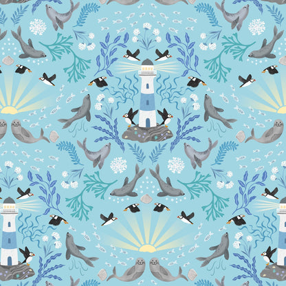 Lewis and Irene Fabric Lewis and Irene Puffin Rock  - The Sewing Studio