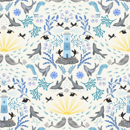 Lewis and Irene Fabric Lewis and Irene Puffin Rock  - The Sewing Studio