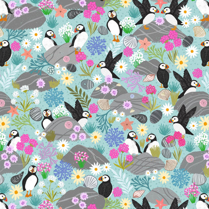 Lewis and Irene Fabric Lewis and Irene Puffin Rock  - The Sewing Studio