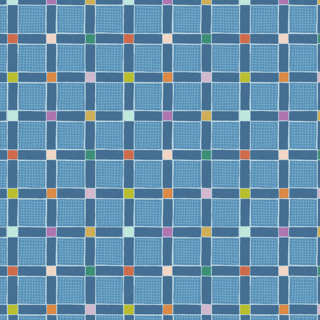 Blue Checks Lewis and Irene Fabric Lewis and Irene Patchwork Joy - The Sewing Studio