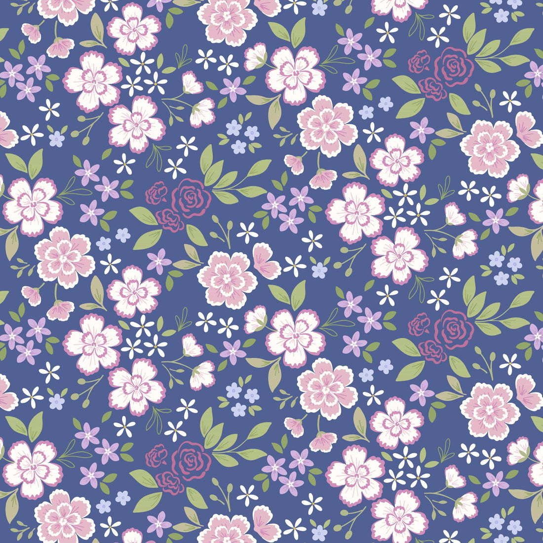 Multi-coloured Floral Lewis and Irene Fabric Lewis and Irene Floral Heritage - The Sewing Studio