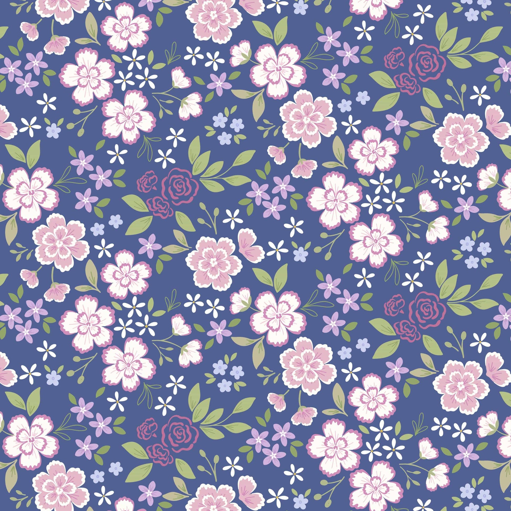 Multi-coloured Floral Lewis and Irene Fabric Lewis and Irene Floral Heritage - The Sewing Studio