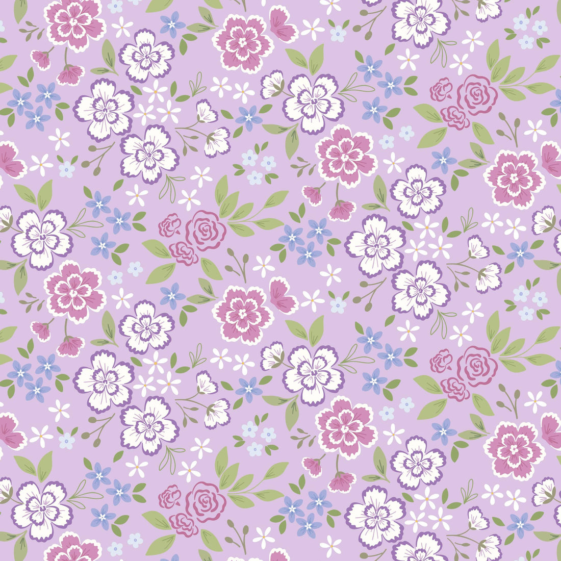 Multi-coloured Floral Lewis and Irene Fabric Lewis and Irene Floral Heritage - The Sewing Studio