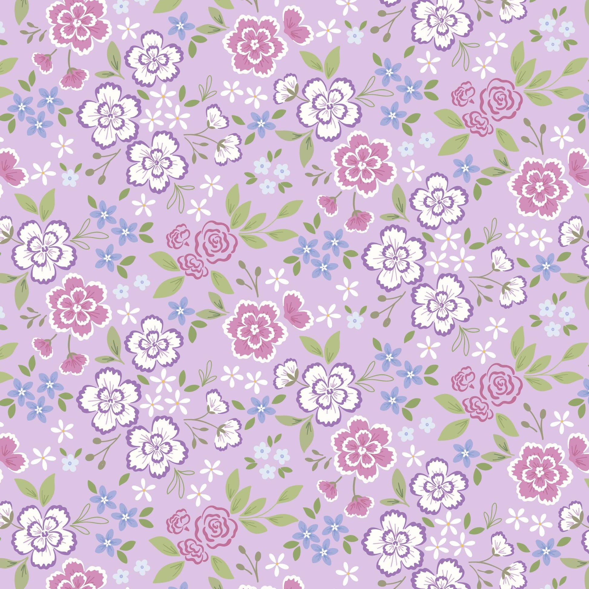 Multi-coloured Floral Lewis and Irene Fabric Lewis and Irene Floral Heritage - The Sewing Studio