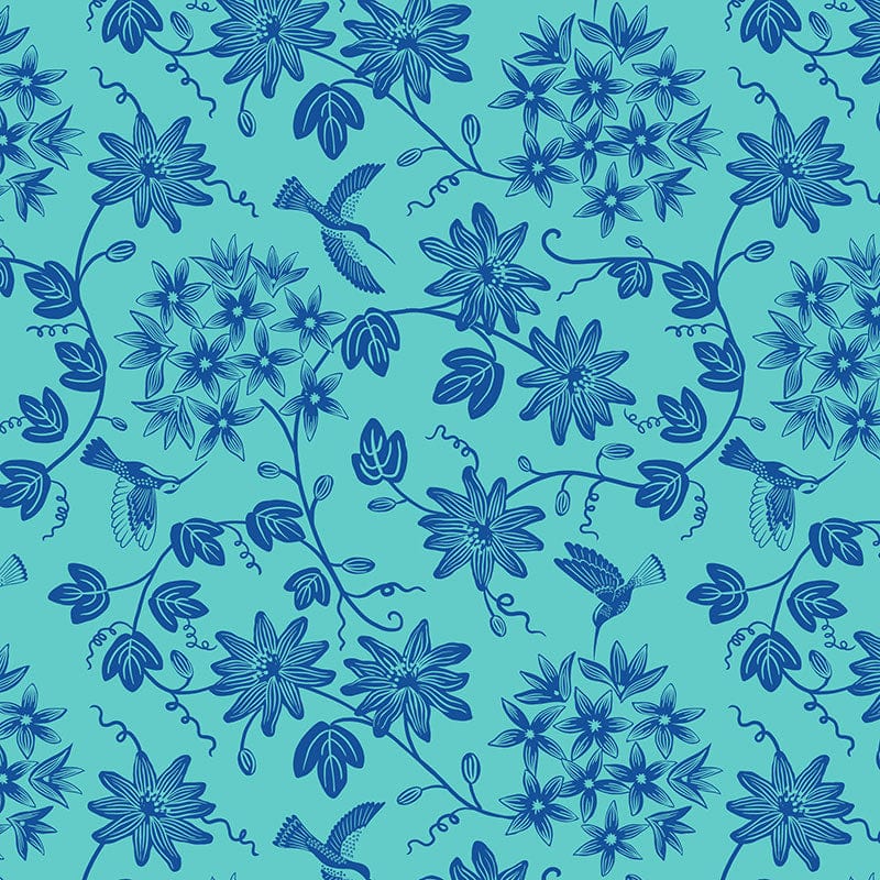 Lewis and Irene Fabric Lewis and Irene Hibiscus Hummingbird  - The Sewing Studio