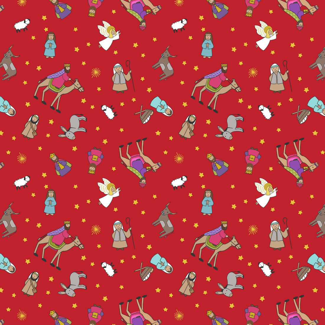 Lewis and Irene Fabric Lewis and Irene Christmas Fabric Away in a Manger  - The Sewing Studio