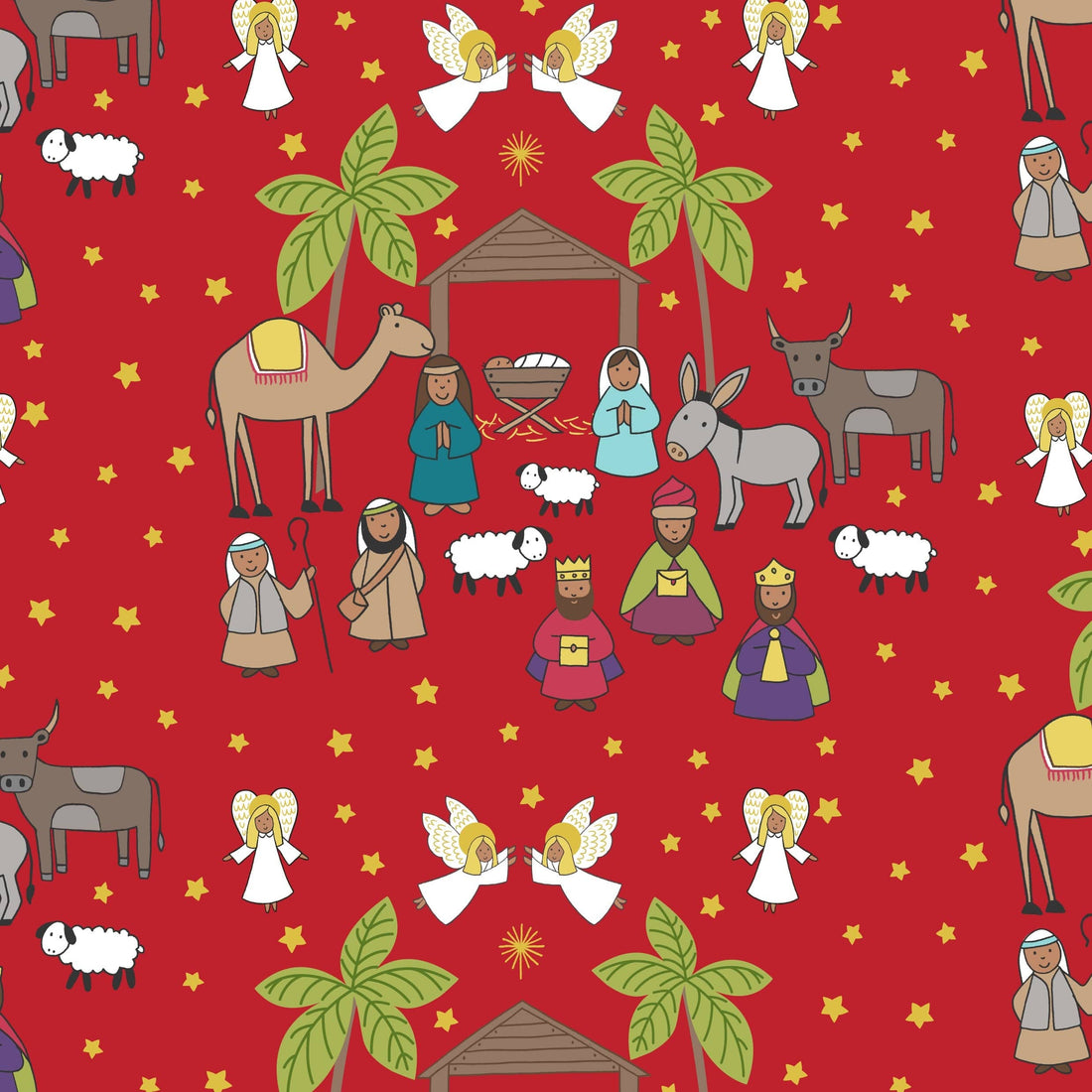 Lewis and Irene Fabric Lewis and Irene Christmas Fabric Away in a Manger  - The Sewing Studio
