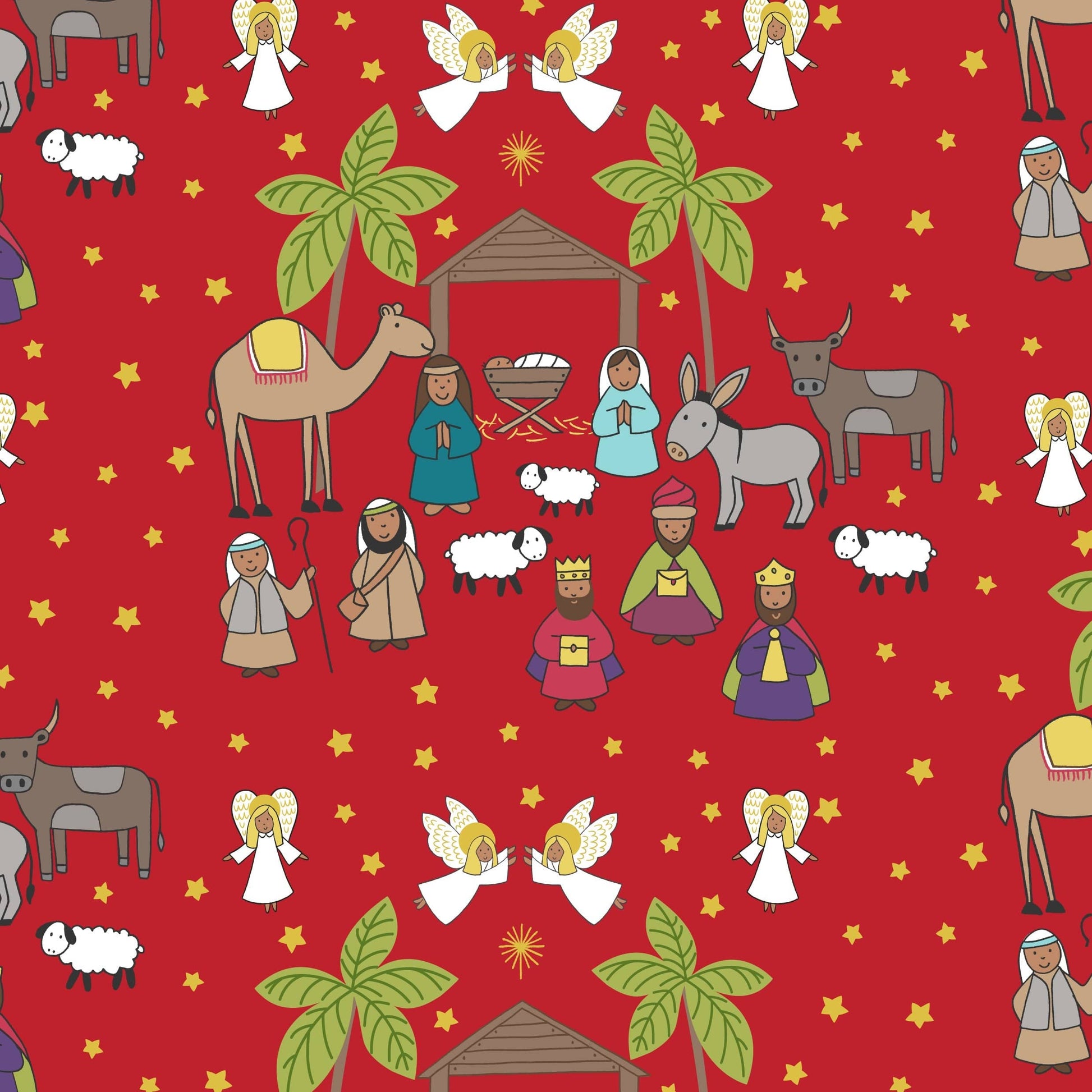 Lewis and Irene Fabric Lewis and Irene Christmas Fabric Away in a Manger  - The Sewing Studio