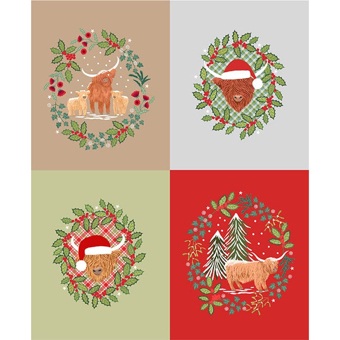 Lewis and Irene Fabric Panels & Labels Lewis & Irene Celtic Christmas Panel - The Sewing Studio