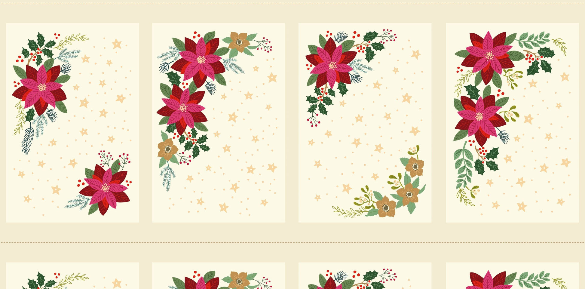 Lewis and Irene Fabric Panels & Labels Lewis and Irene Christmas Fabric All is Bright Placemat Panel By Stuart Hillard  - The Sewing Studio