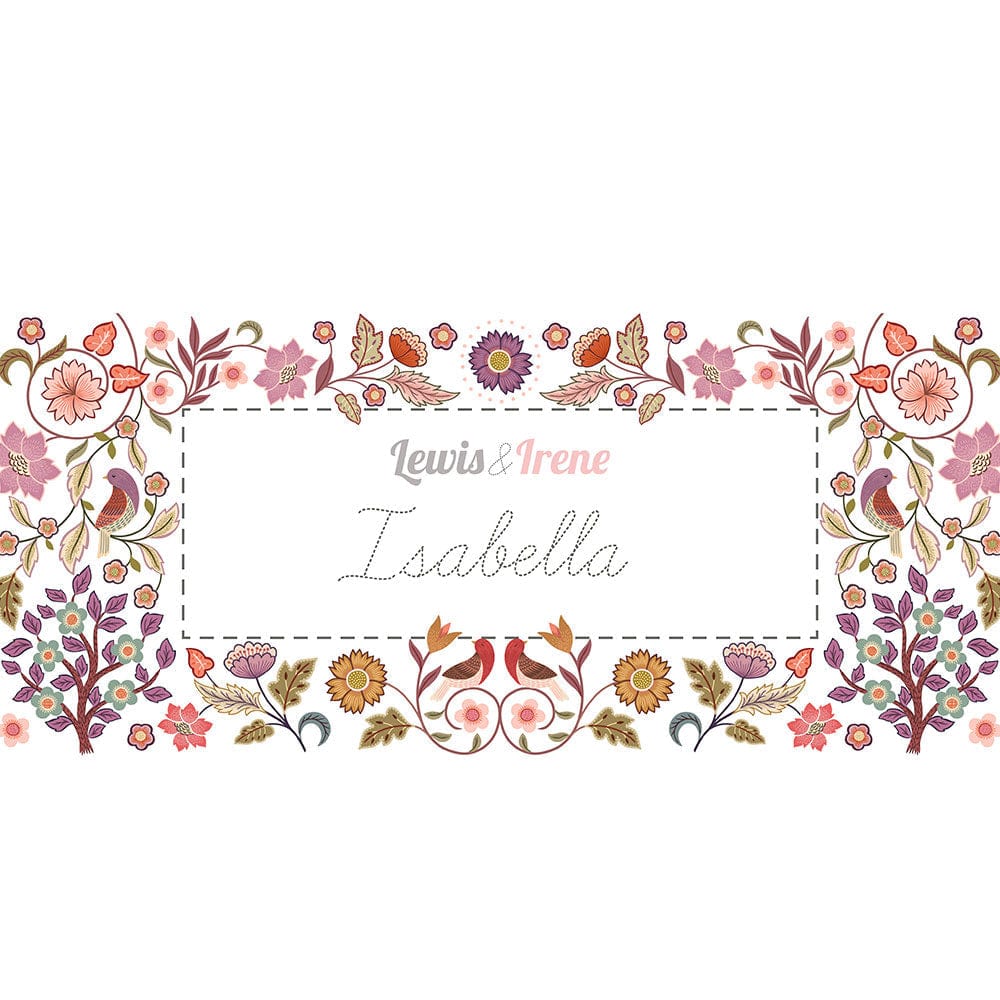 Lewis and Irene Fabric Panels & Labels Lewis And Irene Isabella Purple 58 x 58 Inch Quilt Fabric Panel P2  - The Sewing Studio
