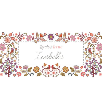 Lewis and Irene Fabric Panels & Labels Lewis And Irene Isabella Purple 58 x 58 Inch Quilt Fabric Panel P2  - The Sewing Studio