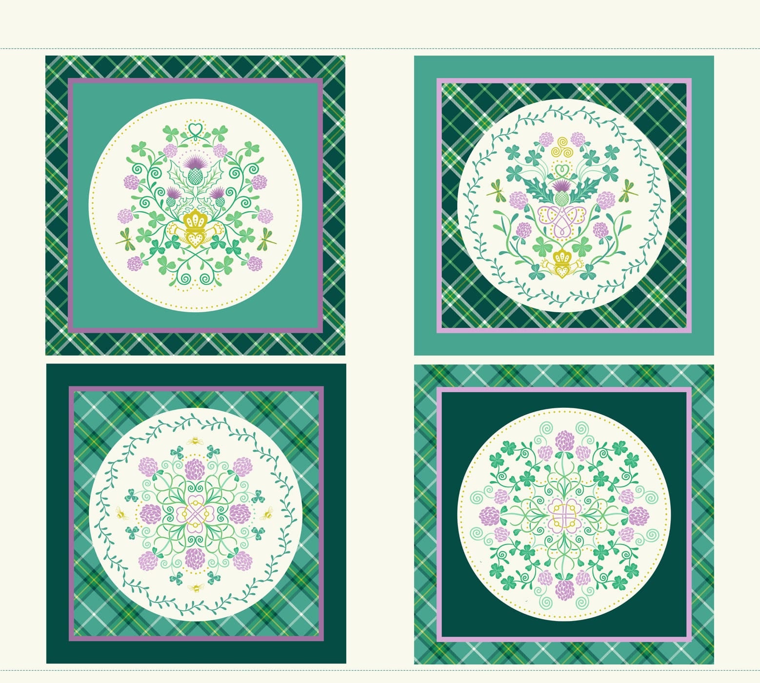 Lewis and Irene Fabric Panels & Labels Lewis & Irene Fields of Clover Panel - The Sewing Studio