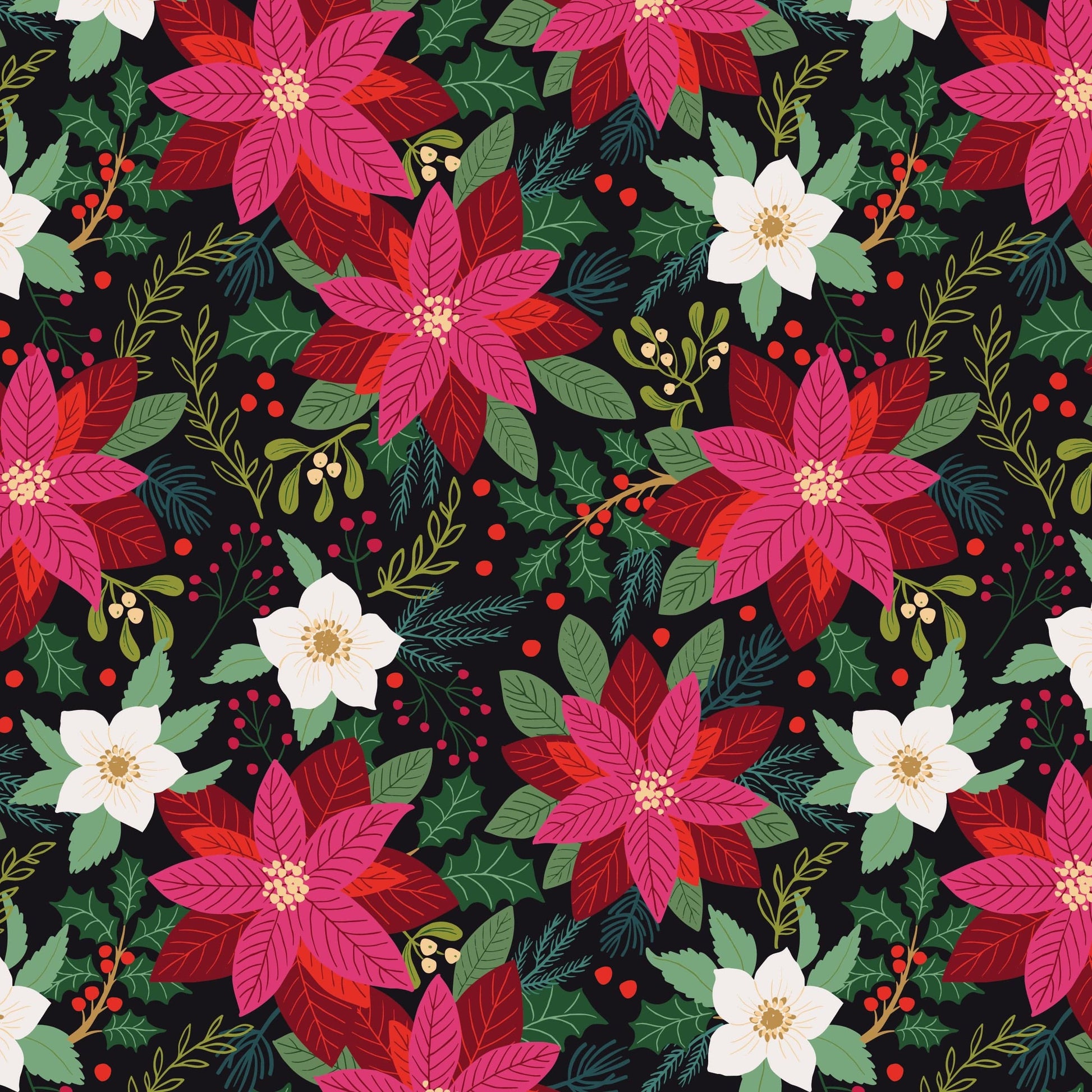 Lewis and Irene Fabric Lewis and Irene Christmas Fabric All is Bright by Stuart Hillard  - The Sewing Studio
