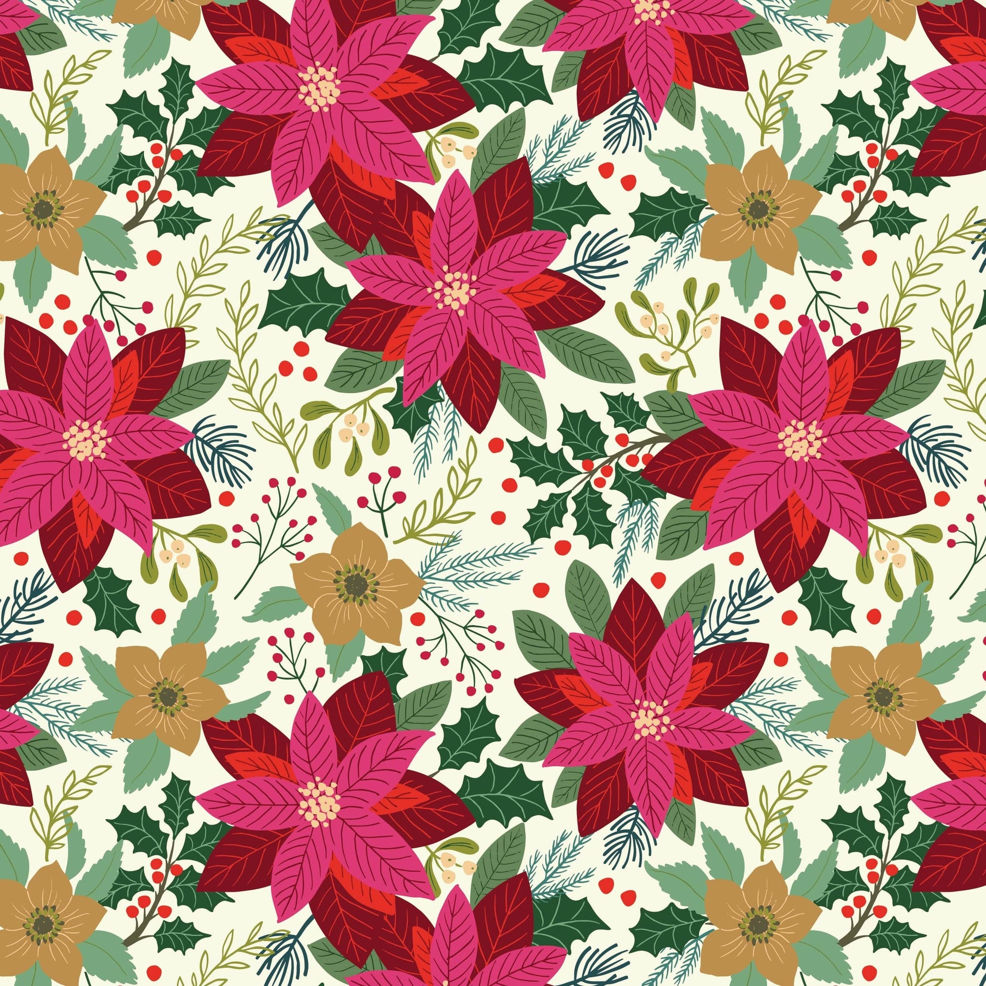 Lewis and Irene Fabric Lewis and Irene Christmas Fabric All is Bright by Stuart Hillard  - The Sewing Studio